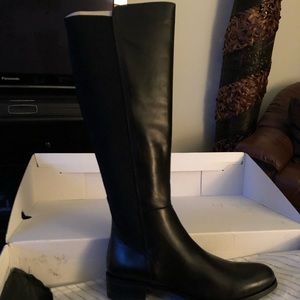 Brand new leather knee high boots